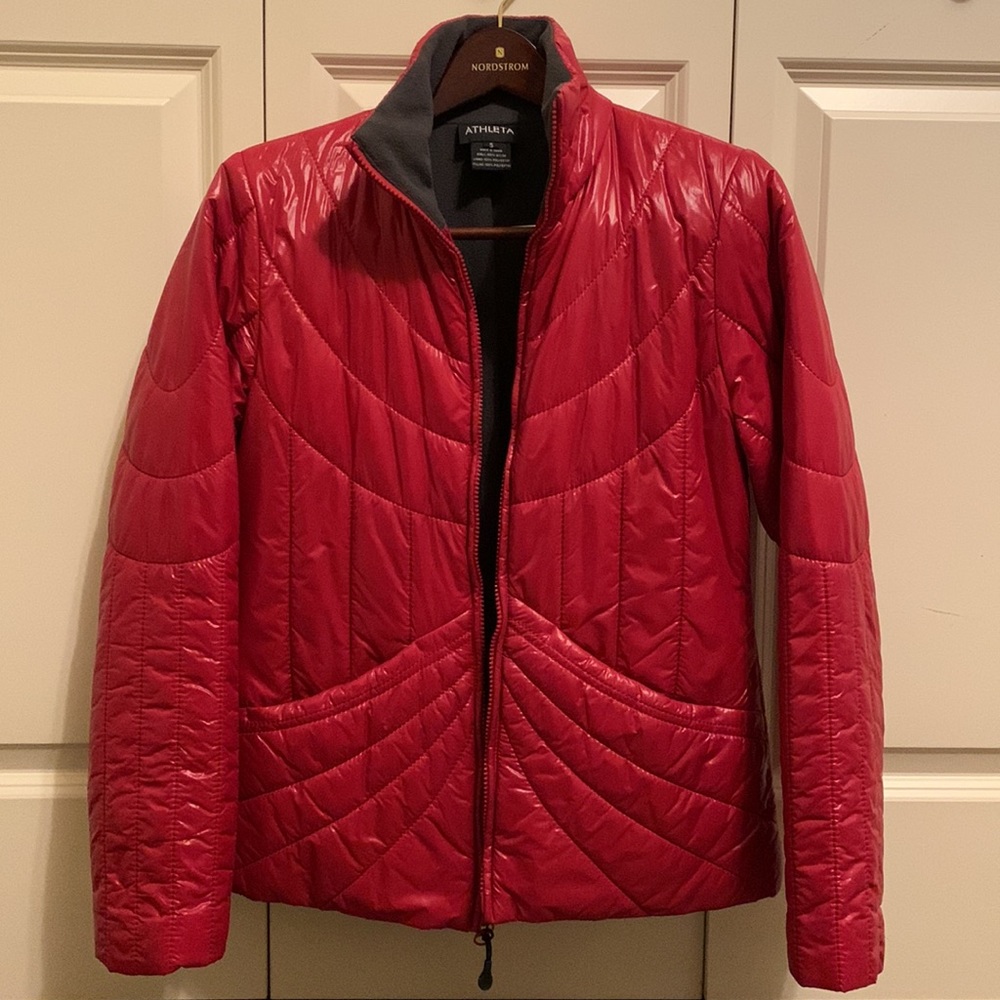 Womens red Athleta Jacket, size S